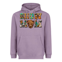 Lavender show mom scottish cattle Heavyweight Hoodie - BarkalooDesign