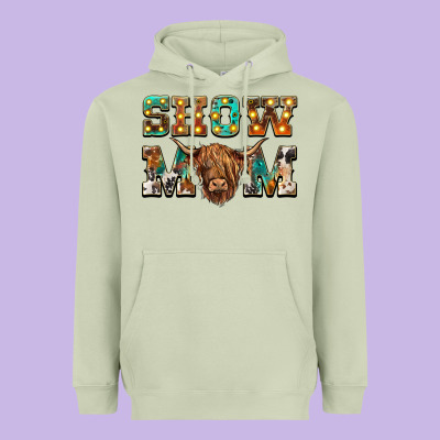 Show Mom Scottish Cattle Heavyweight Hoodie Designed By Barkaloodesign