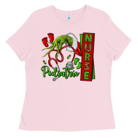 Bubblegum Pink Christmas Character Ladies Tee - NancyCooperArtShop