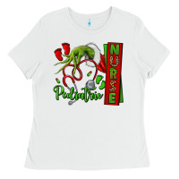 White Christmas Character Ladies Tee - NancyCooperArtShop