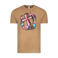 Vintage Camel Cross With Floral Wreath And Easter Eggs Vintage Tee - RanaPortraitStore