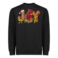 Black Joy Rooster Heavyweight Sweatshirt - LillyAllenDesigns