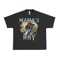 Pigment Black Mama's Boy western Cowboy boots cactus Urban Heavy Tee - HowdyJamesFarm