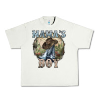 Pistachio Mama's Boy western Cowboy boots cactus Urban Heavy Tee - HowdyJamesFarm