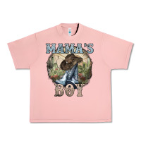 Salmon Mama's Boy western Cowboy boots cactus Urban Heavy Tee - HowdyJamesFarm