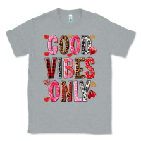 Heather Grey Good vibes only Valentine's Day Classic Tee - HowdyJamesFarm