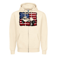 Sandshell golf cart american flag Zipper Hoodie - Artiststas