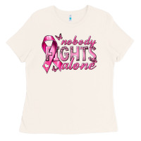 Bone nobody fights alone cancer Ladies Tee - NancyCooperArtShop