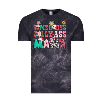 Cloud Black somebody jolly ass mama pink christmas Vintage Tee - CowGirlArtShop