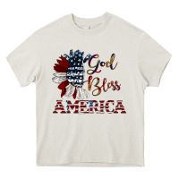 Cream god bless america Heavy Core Tee - JahusDesignShop