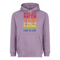 Lavender Black Lives Matter List Heavyweight Hoodie - longCreatives