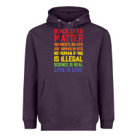 Plum Black Lives Matter List Heavyweight Hoodie - longCreatives