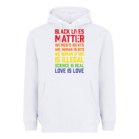 White Black Lives Matter List Heavyweight Hoodie - longCreatives