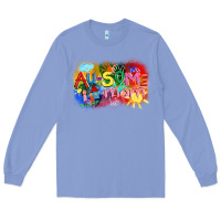 Colony Blue Au-some mom Autism Long Sleeve Tee - FaDigitalArtStudio