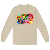 Mushroom Au-some mom Autism Long Sleeve Tee - FaDigitalArtStudio