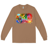 Toasted Coconut Au-some mom Autism Long Sleeve Tee - FaDigitalArtStudio