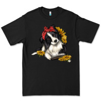 Black border collie with bandanna Premium Tee - texasbilliewilder