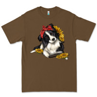 Cacao border collie with bandanna Premium Tee - texasbilliewilder