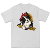Dove Grey border collie with bandanna Premium Tee - texasbilliewilder