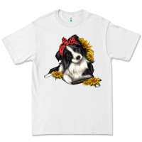 White border collie with bandanna Premium Tee - texasbilliewilder