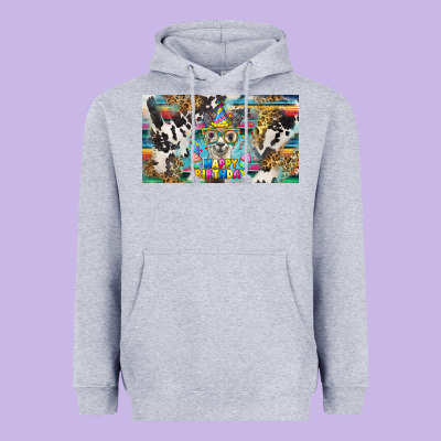 Happy Birthday Alpaca Blue Cup Heavyweight Hoodie Designed By Barkaloodesign