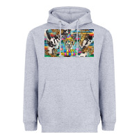 Heather Grey happy birthday alpaca blue cup Heavyweight Hoodie - BarkalooDesign