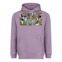 Lavender happy birthday alpaca blue cup Heavyweight Hoodie - BarkalooDesign