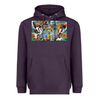 Plum happy birthday alpaca blue cup Heavyweight Hoodie - BarkalooDesign