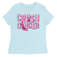Baby Blue crush cancer Ladies Tee - NancyCooperArtShop