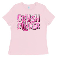 Bubblegum Pink crush cancer Ladies Tee - NancyCooperArtShop