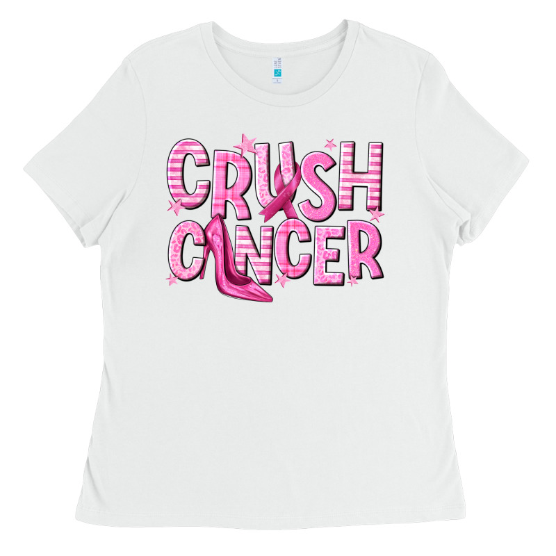 Crush Cancer Ladies Tee by NancyCooperArtShop | Teevron