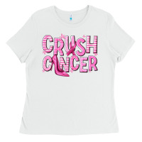 White crush cancer Ladies Tee - NancyCooperArtShop