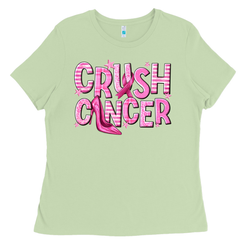 Crush Cancer Ladies Tee by NancyCooperArtShop | Teevron