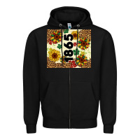 Black juneteenth 1865 sunflowers Zipper Hoodie - Artiststas