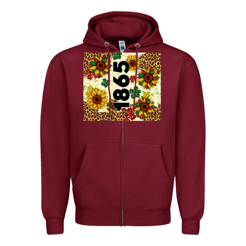 Juneteenth 1865 Sunflowers Zipper Hoodie by Artiststas | Teevron