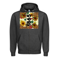 Charcoal Heather juneteenth 1865 sunflowers Zipper Hoodie - Artiststas