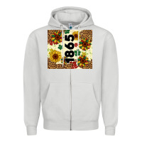 Dove Grey juneteenth 1865 sunflowers Zipper Hoodie - Artiststas