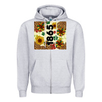 Heather Grey juneteenth 1865 sunflowers Zipper Hoodie - Artiststas