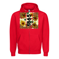 Red juneteenth 1865 sunflowers Zipper Hoodie - Artiststas