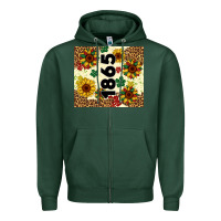 Sports Green juneteenth 1865 sunflowers Zipper Hoodie - Artiststas