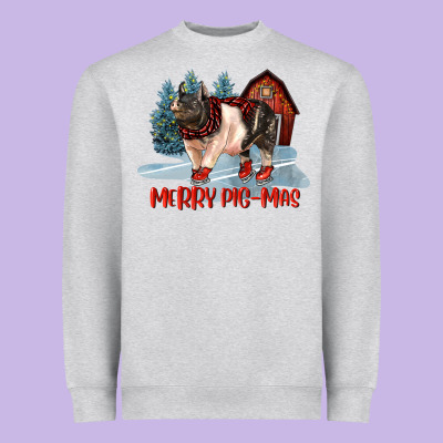 Merry Pigmas Heavyweight Sweatshirt Designed By Lillyallendesigns