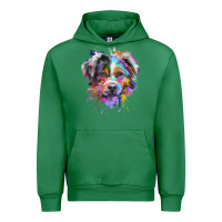 Emerald Splash Art Australian Shepherd   Aussie Lover Gifts Urban Hoodie - longCreatives