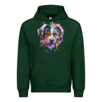 Forest Green Splash Art Australian Shepherd   Aussie Lover Gifts Urban Hoodie - longCreatives