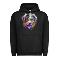Pigment Black Splash Art Australian Shepherd   Aussie Lover Gifts Urban Hoodie - longCreatives