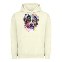 Pigment Pistachio Splash Art Australian Shepherd   Aussie Lover Gifts Urban Hoodie - longCreatives