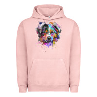 Pigment Salmon Splash Art Australian Shepherd   Aussie Lover Gifts Urban Hoodie - longCreatives
