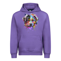 Tulip Splash Art Australian Shepherd   Aussie Lover Gifts Urban Hoodie - longCreatives