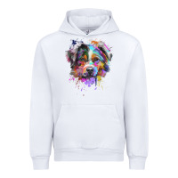 White Splash Art Australian Shepherd   Aussie Lover Gifts Urban Hoodie - longCreatives