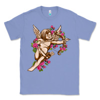 Colony Blue Cupid with rose Valentine's Day Classic Tee - HowdyJamesFarm