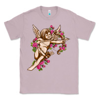 Lilac Cupid with rose Valentine's Day Classic Tee - HowdyJamesFarm